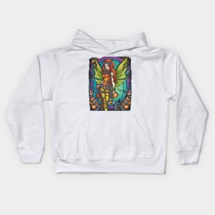 Steampunk Fairy Graffiti Neon Kids Hoodie